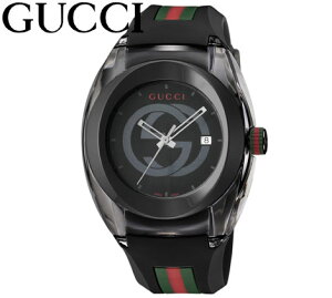 GUCCI�@�O�b�` YA137107A SYNC �V���N �����Y �E�H�b�`�@�r���v �A�i���O�@�N�H�[�c �u���b�N�y���������z