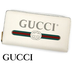 GUCCI グッチ 496317 0GCAT 8820　アウトレット　ヴィンテージロゴ ウェビング プリント メンズ レディース 小銭入れ付 ラウンドファスナー 長財布　オフホワイト レッド×グリーン 【送料無料】