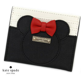 kate spade　ケイトスペード　WLRU6027 974　ディズニーコラボ ミニーマウス カードケース 名刺入れ カード入れ　Disney Minnie Mouse ブラック マルチカラー 【送料無料】