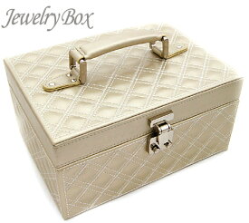 ジュエリーボックス　JewelryBox　キルティング 宝石箱　JB-9100　シャンパンゴールド【送料無料】