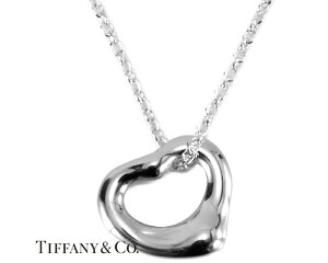 TIFFANYCo. eBt@j[ 25152336 GTEybeB I[vn[g Vo[ 11mm lbNX y_g Elsa Peretti Open Heart Viyz
