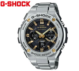 CASIO　G-SHOCK　GST-W110D-1A9JF　カシオ G-STEEL　腕時計　メンズ Gスチール　電波ソーラー　シルバー×ブラック×ゴールド 日本限定モデル 【送料無料】