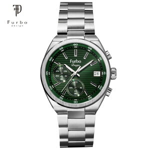 Furbo design NF06W-SSGR�t���{ Lavora Chronograph �r���v �����Y �j���p �N�I�[�c �N���m�O���t �A�i���O �V���o�[ �O���[�������� �V�i �M�t�g �v���[���g ���̓� �y���������z