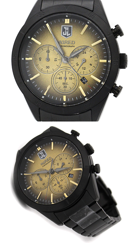 SEIKO WIRED セイコー ワイアード AGAT717 メンズ 腕時計 限定モデル 1000本限定 WIRED×JUSTICE LEAGUE  ジャスティスリーグ ブラック×ゴールド 在庫処分!! 【送料無料】 | ジュエリーセキネ