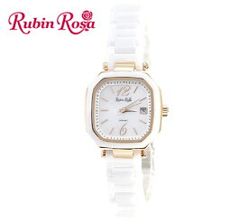 Rubin Rosa ルビンローザ R311PWHMOP Cornice コルニーチェ レディース 腕時計 ソーラー セラミック ホワイト スクエア 【送料無料】