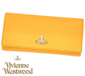 VivienneWestwood ヴィヴィアンウエストウッド 51120005 SAFF E401 SAFFIANO 小銭入れ付 長財布 YELLOW　イエロー 新品 金運財布 【送料無料】