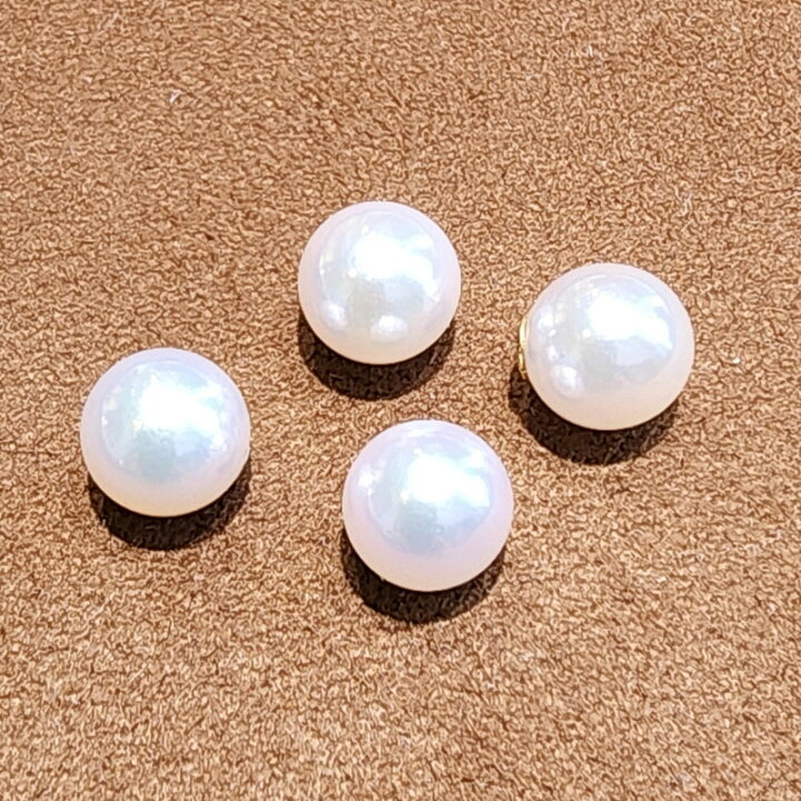 楽天市場】K18WG/K18アコヤ真珠ピアスキャッチ ペア2個セット パール 