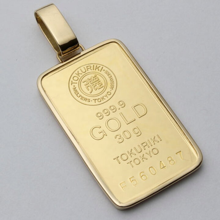 楽天市場】徳力本店 純金(K24 999.9)大迫力の30gインゴット（地金 