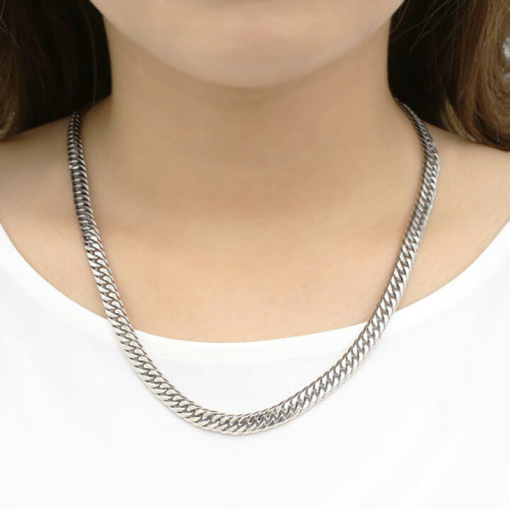 楽天市場】【送料無料】6面カット ダブル喜平 純チタン ネックレス  