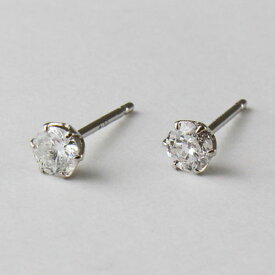 鑑別書付 PLATINUM プラチナ Pt900 スタッド ダイヤモンド DIAMOND 合計 0.2ct アクセサリー ジュエリー ピアス シリコンキャッチ 小さめ 女性 レディース 記念日 お祝い 誕生日 プレゼント 贈り物 誕生石 4月 パワーストーン シンプル 送料無料