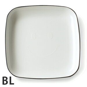 かわいい キャンバスプレート 抗菌塗装 樹脂製 角皿 白 キッズスタイル プレゼント にも Kids Style 電子レンジOK 食洗機OK フチ赤 フチ青