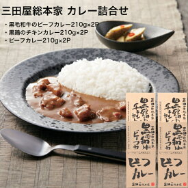 ＼母の日／三田屋総本家 カレー詰合せ(ギフト) 黒毛和牛のビーフカレー 3種6パック カレー レトルトカレー ビーフカレー 黒毛和牛 和牛カレー 内祝い