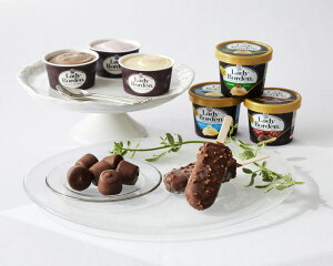 「レディーボーデン」 バラエティセット ミニカップ(バニラ、チョコ、ストロベリー各75ml)×各2、チョコレートボール(10ml×5)×2 プレゼント ギフト 贈り物 贈答 記念日 人気 熨斗対応 名入れ