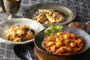 東京 「赤坂四川飯店」監修 人気3種セット 乾焼蝦仁(エビチリソース)150g、本格八宝菜150g×各2、酢豚150g×1 プレゼント ギフト 贈り物 贈答 記念日 人気 熨斗対応 名入れ 送料無料 産地直送