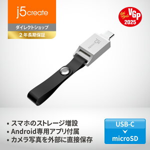 j5create USB-C to microSD J[h[_[ UHS-I őe2TB iPhone15ȍ~Ή Android[Ή m[gPCΉ AndroidpAvty^b`obNAbvAO[ڕۑANEhAgz 