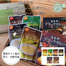 【送料無料 お中元 包装無料】 スープ4種とカレー2種のふらの詰合せセット （ 富良野 北海道 国産 野菜 食品 ギフト プレゼント 詰合せ 包装 熨斗 内祝 御見舞 快気祝 入学 結婚 出産 誕生日 母の日 贈答 退職 無添加 レトルト スープ カレー ）