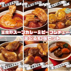 【組み合わせ自由】10個入 選べる 富良野スープカレー5種類&ビーフシチュー （ 富良野 ふらの JAふらの 北海道 国産 野菜 食品 詰合せ 備蓄 非常食 ご当地 無添加 レトルト スープカレー ビーフシチュー ）