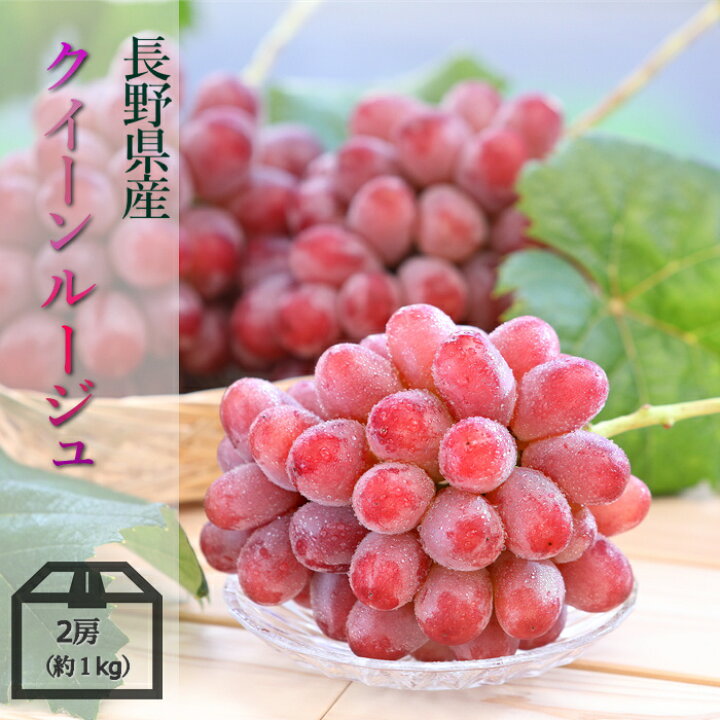 楽天市場】ぶどう クイーンルージュ 約1kg(2房) R020（冷蔵）※9月 