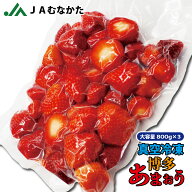 【送料無料】※一部離島は対象外　大容量2.4kg R8年福岡県産 冷凍「博多あまおう」【加工/Aむなかた直送/…
