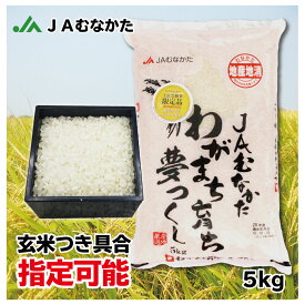 【送料無料】玄米 注文を受けてから精米（発送日に精米します）JAむなかた産「夢つくし」5kg JAむなかた直売所直送 お米 ごはん 玄米つき具合指定できます