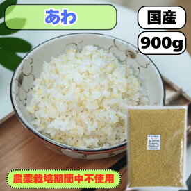 あわ900g 国産 農薬栽培期間中不使用 大袋 送料無料 雑穀米 混ぜるだけ あわ大袋 産地は変動します