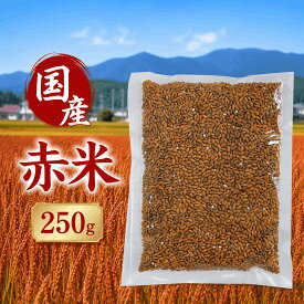 赤米 250g 国産 R7年産 送料無料 雑穀米 混ぜるだけ 赤米小 産地は変動します JA佐野