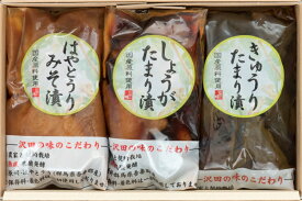 漬物　小袋3点セット 沢田の味 群馬県 あがつま農協漬物　贈答　ギフト