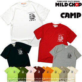 CAMP Mountain LOGO 1 Tシャツ メンズ レディース 半袖 トップス ファッション 綿 限定 オリジナル デザイン イラスト ロゴ ロック スカル キャラクター 音楽 パロディ シンプル キャンプ メッセージ おもしろ ペア シンプル 服 春 夏 定番 送料無料【cloth】MILDCHOP