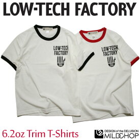 Low Tech FactoryB TRIM/オリジナル半袖トリムTシャツ/ロック/スカル/オリジナル/キャラクター/音楽/アニマル/デザイン/ロゴ/メッセージ/ピース/ネット限定Tシャツ【cloth】MILDCHOP by JACA JACA