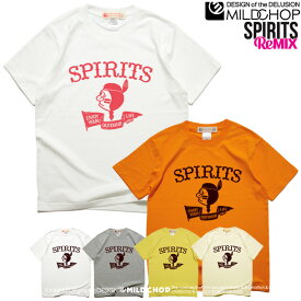 SPIRITS ReMIX Tシャツ メンズ レディース 半袖 トップス ファッション 綿 限定 オリジナル デザイン イラスト ロゴ ロック スカル キャラクター 音楽 パロディ シンプル キャンプ メッセージ おもしろ ペア シンプル 服 春 夏 定番 送料無料【cloth】MILDCHOP