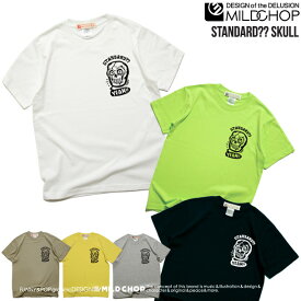 STANDARD??SKULL Tシャツ メンズ レディース 半袖 トップス ファッション 綿 限定 オリジナル デザイン イラスト ロゴ ロック スカル キャラクター 音楽 パロディ シンプル キャンプ メッセージ おもしろ ペア シンプル 服 春 夏 定番 送料無料【cloth】MILDCHOP