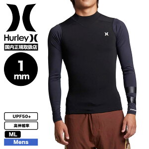 Hurley �n�[���[ �����Y �E�F�b�g�X�[�c ���� �^�b�p�[ 1mm UV�W���P�b�g UPF50+ �u���b�N ML�@�t���[�W���� �T�[�t�B�� �L�k�� ���K�戵�X | FUSION UV JACKET�yMZJKFU�z