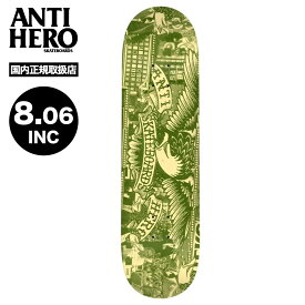 ANTI HERO SKATEBOARD アンチヒーロー デッキ スケボー デッキ 8.06 スケートボード グリーン ジュリアン ストレンジャー スケートデッキ TEAM WHEEL OF ANTIHERO PP 8.06inc【1002070909】