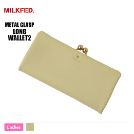 財布 長財布 レディース 小銭入れ がま口 ミルクフェド ウォレット METAL CLASP LONG WALLET2 ハート イエロー 人気 ブランド MILKFED. 【103213054031-22】