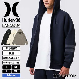 ハーレー ファントム ジップパーカー メンズ 軽量 吸水速乾 フリース フーディー 全4色 S M L XL 人気ブランド HURLEY 新作 | PHANTOM SWEAT BLOCK PARTY FULL ZIP HOODIE【MUFF252002】