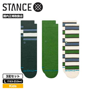 STANCE �X�^���X �L�b�Y �\�b�N�X �q�� �C�� 3���Z�b�g �f�U�C�� ���S �R�b�g�� ������� ���� 19.5-23.0cm �N���[ | BOYD CREW 3 PACK�yK556A25KBC�z