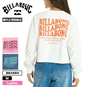 BILLABONG �r���{�� ���f�B�[�X ����T ����T�V���c �ڐG�⊴ ���[�Y�N���b�v�h �I�[�o�[�T�C�Y ���A�v�����g 2026�H�~ | WAVE LOGO CROPPED LS TEE�yBG014052�z