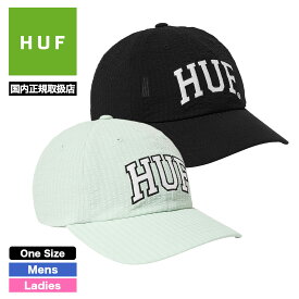 HUF ハフ キャップ 帽子 メンズ レディース 6パネル ロゴ ブラック グリーン スケボー スケーター 人気 ブランド | HUF ARCH LOGO CV 6 PANEL【HT00734】