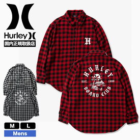 【SALE 20％OFF】 HURLEY ハーレー シャツ ネルシャツ メンズ カジュアル チェック 厚手 フランネル サーファー ブランド | OVERSIZE HURLEY BOARD CLUB FLANNEL SHIRT【MWV2312025】