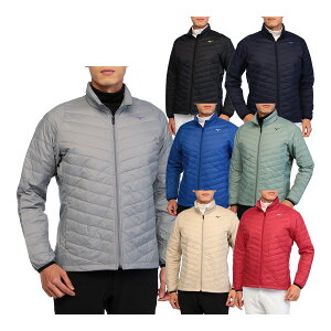 ミズノ ゴルフ 長袖 フルジップ ブルゾン ブレスサーモムーブダウン メンズ E2ME2505 アウター ジャケット ゴルフウェア 秋冬モデル 秋冬ウェア Mizuno Golf 収納袋付き ポケッタブル 発熱素材 E2ME