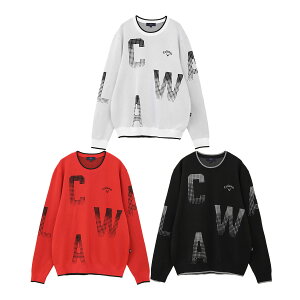 【最大6000円引きクーポン配布中】キャロウェイ ゴルフ ロゴジャカード ポリエステル ニット C24218102 ゴルフウェア トップス 2024年秋冬モデル Callaway GOLF