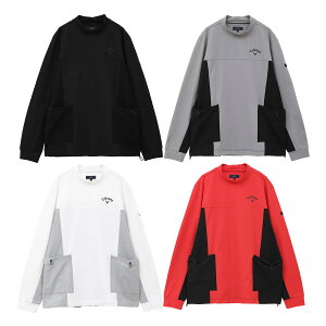 【最大6000円引きクーポン配布中】キャロウェイ ゴルフ カノコ&ドットエア モックネック シャツ C24233104 ゴルフウェア トップス 2024年秋冬モデル Callaway GOLF