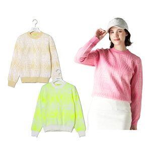 【最大6000円引きクーポン配布中】【レディース】ビバハート ゴルフ グラデーションロゴ ニット 012-12910 ゴルフウェア トップス 2024年秋冬モデル VIVA HEART GOLF