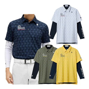 【最大6000円引きクーポン配布中】ルコックスポルティフ ゴルフ インナー付き半袖シャツ 半袖ポロシャツ 長袖インナーシャツ セット メンズ LG5FTZ00M トップス ゴルフウェア 2025年秋冬モデル