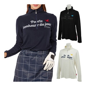 【最大6000円引きクーポン配布中】【レディース】マリ・クレール 長袖 ハーフジップ ハイネックシャツ 731-506 ゴルフウェア