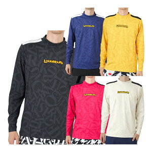 【最大6000円引きクーポン配布中】【在庫処分】ラウドマウス 長袖 モックネックシャツ メンズ 772-500 タイポグラフィック柄 ゴルフウェア アウトレット セール