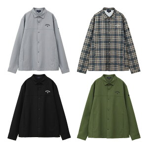 【最大6000円引きクーポン配布中】キャロウェイ 長袖 ブルゾン 8WAYストレッチ シワツイル&チェックプリントシャツ メンズ C24215102 アウター トップス ゴルフウェア 2024年秋冬モデル Callaway 秋