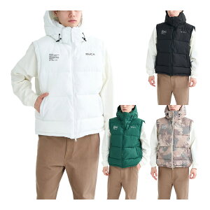 ���[�J RVCA �t���W�b�v �p�t �x�X�g �����Y BF042762 2025�N�H�~���f�� �H�~�E�F�A �t�[�h�t�� PUFFER VEST ���ȃx�X�g �y�� �h�� �A�E�^�[