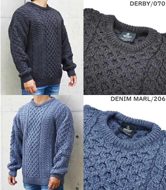 楽天市場】aran woollen mills アランウーレンミルズ クルーネック 