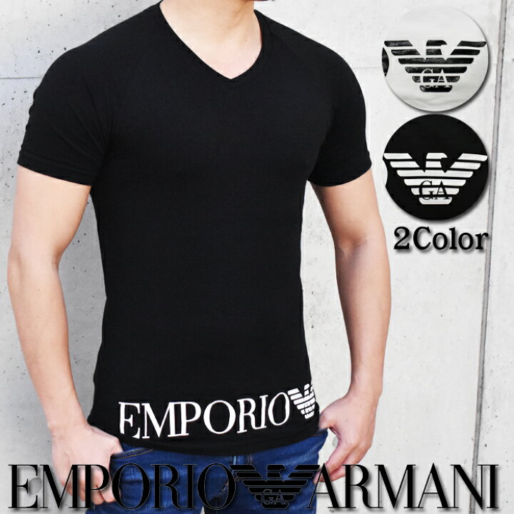 楽天市場】EMPORIO ARMANI エンポリオ アルマーニ 半袖VネックTシャツ 